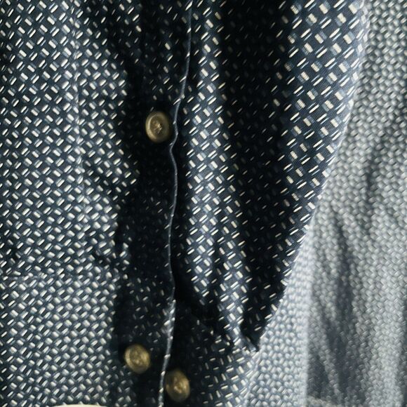 Kenneth Cole Men's Dress Shirt Regular Fit Stretch Blue Size 16 32-33 - Picture 7 of 9